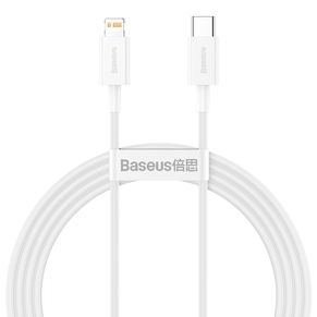 Cablu USB-C - Lightning Basesu Superior 20W Alb