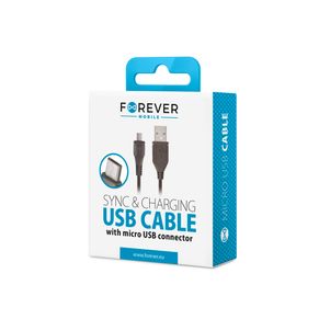 Cablu USB-MicroUSB Forever 1m 1A Negru