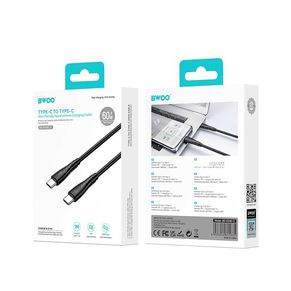Cablu BWOO, 60W, 3A, 1m, transfer 480 Mbps, USB-C - USB-C, model BO-X318