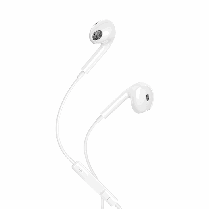 Casti cu fir Maxlife MXEP-04, USB-C, Alb, Microfon, Control Volum, Cablu Silicon 1,2 m